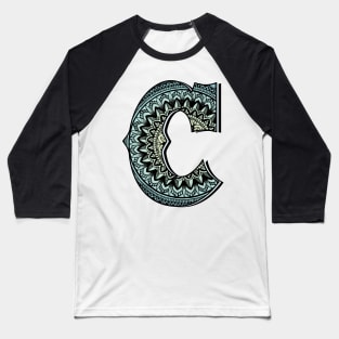 Mandala with alphabet C Baseball T-Shirt